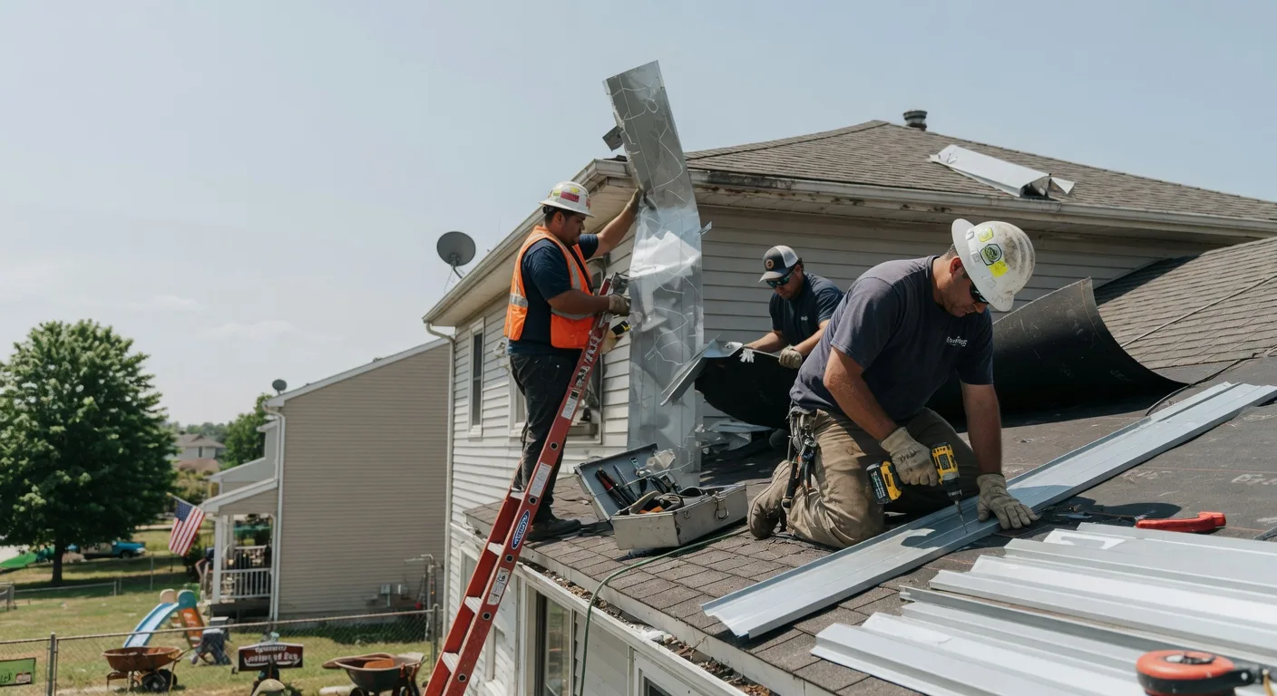 Storm Damage Metal Roof Repair in Ragsdale, IN